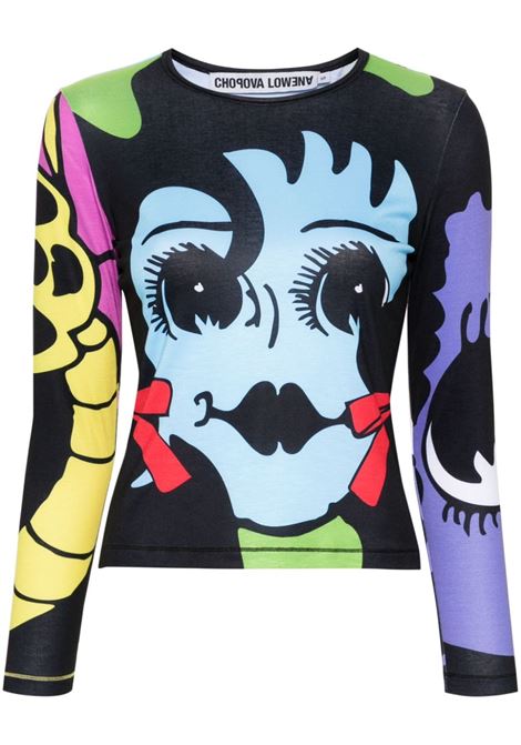 T-shirt Face Baby multicolore Chopova Lowena - donna